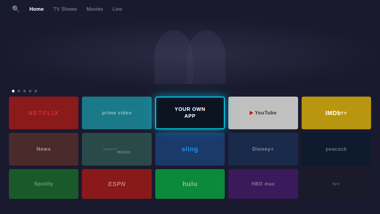 Branded Amazon Fire TV app on TV screen