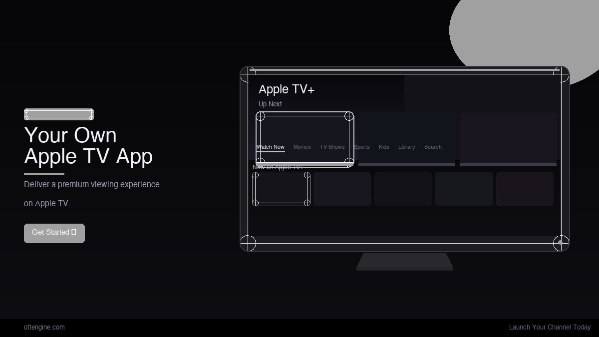 Apple TV streaming app interface on a TV